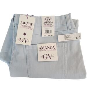 Gloria Vanderbilt AMANDA 18 Average Classic Rise Tapered Blue Stretch Jeans/pant